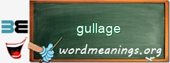 WordMeaning blackboard for gullage